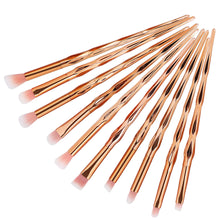Load image into Gallery viewer, New Arrival 10Pc Mermaid Foundation Eyeshadow Contour Eye Lip Makeup Brushes Set
