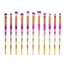 Load image into Gallery viewer, New Arrival 10Pc Mermaid Foundation Eyeshadow Contour Eye Lip Makeup Brushes Set
