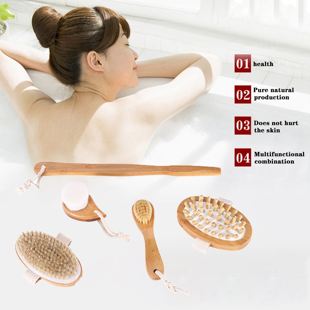 Body Brush And Facial Brush Dry Brush Set Body Care To Effectively Exfoliate