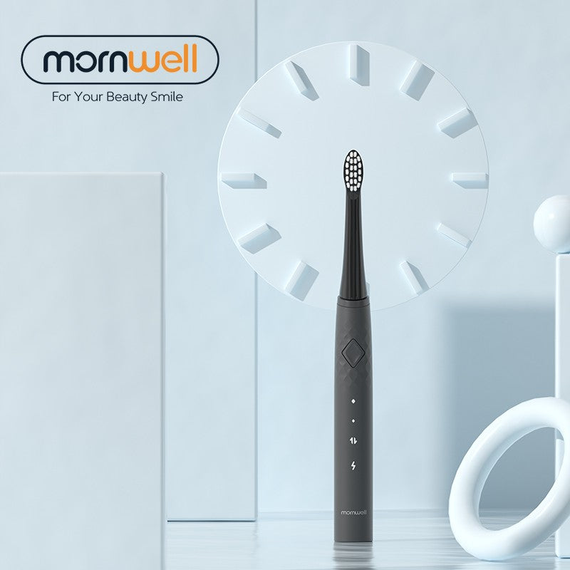 Mornwell Electronic teethbrush Teeth Cleaner 3Modes Waterproof Portable rechargeable T27 Black